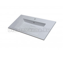 Мебельная раковина Style Line LINE 90 накладная, белая, прямоугольная, искусственная камень