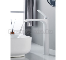 Смеситель для раковины/умывальника высокий Shevanik S4111C, белый