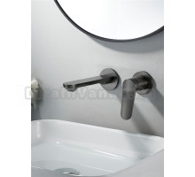 Смеситель для раковины/умывальника встраиваемый Shevanik S4341T, оружейная сталь