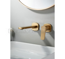 Смеситель для раковины/умывальника встраиваемый Shevanik S9941G, золотой сатин