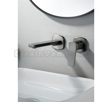 Смеситель для раковины/умывальника встраиваемый Shevanik S9941T, оружейная сталь