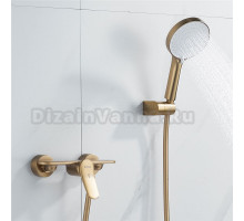 Смеситель для душа с лейкой Shevanik S4716G, золотой сатин