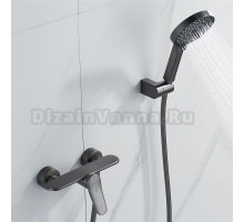 Смеситель для душа с лейкой Shevanik S4716T, оружейная сталь