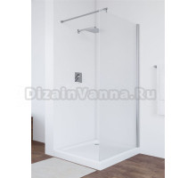 Душевая перегородка Vegas Glass Eaf Tur Novo 116 08 10 профиль глянцевый хром, стекло сатин