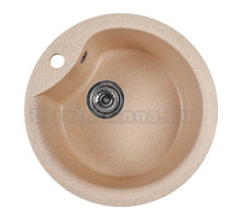 Мойкa ML-GMS101 СТАНДАРТ круглая, бежевый (328), 480 мм (глуб. чаши 190)