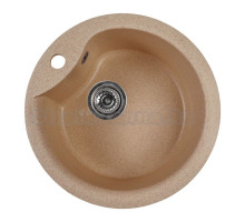 Мойкa ML-GMS101 СТАНДАРТ круглая, песочный (302), 480 мм (глуб. чаши 190)