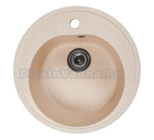 Мойкa ML-GMS102 СТАНДАРТ круглая, бежевый (328), 500 мм (глуб. чаши 170)