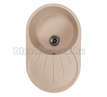 Мойка ML-GMS105 СТАНДАРТ овальная с крылом, бежевый (328), 740*460*190мм