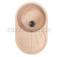 Мойка ML-GMS105 СТАНДАРТ овальная с крылом, песочный (302), 740*460*190мм