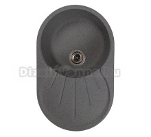 Мойка ML-GMS105 СТАНДАРТ овальная с крылом, темно-серый (309), 740*460*190мм