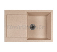 Мойка ML-GMS107 СТАНДАРТ с крылом, бежевый (328), 770*493*190мм