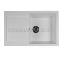 Мойка ML-GMS107 СТАНДАРТ с крылом, белый (331), 770*493*190мм