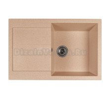 Мойка ML-GMS107 СТАНДАРТ с крылом, песочный (302), 770*493*190мм