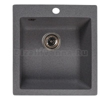 Мойка ML-GMS118 СТАНДАРТ прямоугольная, темно-серый (309), 492*417*190мм