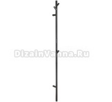 Полотенцесушитель электрический Bemeta 704151000 170x10 см, скрытое подключение, матовый черный, I-образный