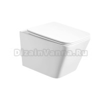 Унитаз подвесной Oliveeka OL-5014 безободковый, с микролифтом, белый