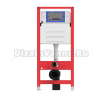 Инсталляция для унитаза Oliveeka OL-MQ-003 цвет красный, крепление к полу и стене, с регулировкой по высоте