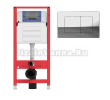Комплект Инсталляция Oliveeka OL-MQ-003 цвет красный + Кнопка OL-E12-CR цвет хром