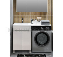 Тумба с раковиной Runo Парма 120 напольная, белая