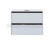 Тумба под раковину со столешницей Allen Brau Activity 100 с подсветкой, матовый белый, олива браш, столешница белая