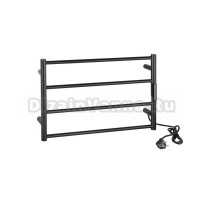 Полотенцесушитель электрический Bemeta 704151080 35x55 см, подключение справа, матовый черный, лесенка