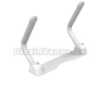 Поручень SantiLine SL-3013 нержавеющий сталь, светло-серый, откидной