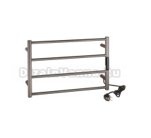 Полотенцесушитель электрический Bemeta 704155085 35x55 см, подключение справа, графит, лесенка