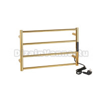 Полотенцесушитель электрический Bemeta 704153081 35x55 см, подключение справа, глянцевое золото, лесенка