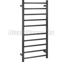 Полотенцесушитель электрический Bemeta 704151040 95x45 см, подключение справа, скрытое подключение справа, матовый черный, лесенка