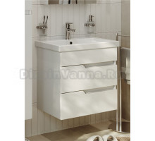 Тумба с раковиной VIANT Куба 60 подвесная, глянцевая белая