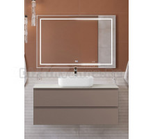 Мебель для ванной комнаты BelBagno Kraft 120 подвесная, матовая бежевая, столешница kep-120-cem, раковина BB1304