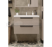 Тумба с раковиной VIANT Сицилия 50 подвесная, 2 ящика, капучино