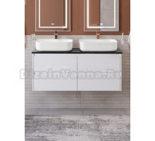 Тумба с раковиной BelBagno Kraft 120 подвесная, bianco opaco, столешница kep-120-2-mno, раковина BB1304, для двоих