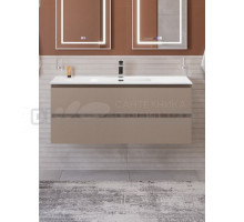 Тумба с раковиной BelBagno Kraft 120 подвесная, матовая бежевая, раковина bb1200etl