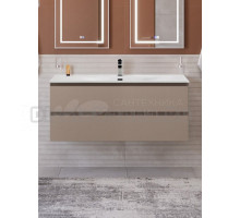 Тумба с раковиной BelBagno Kraft 120 подвесная, матовая бежевая, раковина bb-8099-120