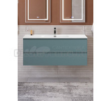 Тумба с раковиной BelBagno Kraft 120 подвесная, матовая голубая, раковина bb1200etl