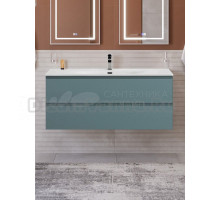 Тумба с раковиной BelBagno Kraft 120 подвесная, матовая голубая, раковина bb-8099-120