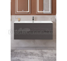 Тумба с раковиной BelBagno Kraft 120 подвесная, матовая темно-серая, раковина bb1200etl