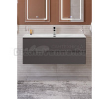 Тумба с раковиной BelBagno Kraft 120 подвесная, матовая темно-серая, раковина bb-8099-120