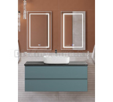 Мебель для ванной комнаты BelBagno Kraft 120 подвесная, матовая голубая, столешница kep-120-mno, раковина BB1304