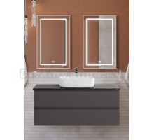 Мебель для ванной комнаты BelBagno Kraft 120 подвесная, матовая темно-серая, столешница kep-120-mno, раковина BB1304