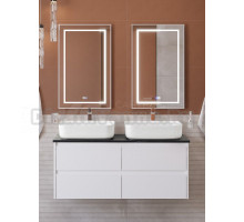 Мебель для ванной комнаты BelBagno Kraft 120 подвесная, bianco opaco, столешница kep-120-2-mno, раковина BB1304, для двоих