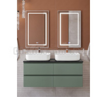 Мебель для ванной комнаты BelBagno Kraft 120 подвесная, матовая еловая, столешница kep-120-2-mno, раковина BB1304, для двоих