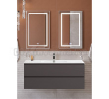 Мебель для ванной комнаты BelBagno Kraft 120 подвесная, матовая темно-серая, раковина bb1200etl