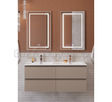 Мебель для ванной комнаты BelBagno Kraft 120 подвесная, матовая бежевая, раковина bb1200-2-etl, для двоих