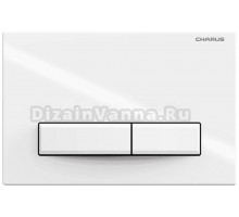 Кнопка смыва для унитаза CHARUS Raiden FP.321.11.01 АБС-пластик, цвет глянцевый белый