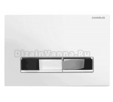 Кнопка смыва для унитаза CHARUS Raiden FP.321.WBN.01 АБС-пластик, цвет глянцевый белый, хром