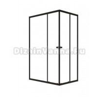 Душевой уголок Triton Вента Блэк Щ0000074411 120х90, стекло прозрачное, профиль матовый черный