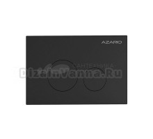 Кнопка смыва для унитаза AZARIO NEW-TS AZ-SS-002-B нержавеющая сталь, цвет матовый черный