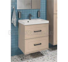 Тумба с раковиной STWORKI Хадстен 55 подвесная, латте